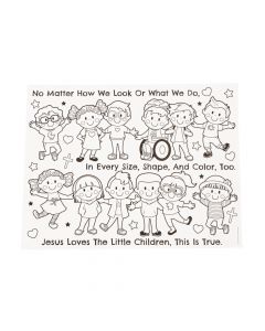 Color Your Own Jesus Loves the Children Accordion Cards