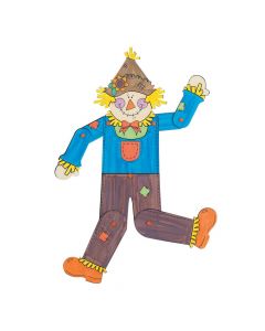 Color Your Own Jointed Scarecrows