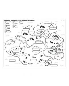 Color Your Own Label and Color Landforms Posters