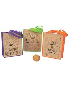 Color Your Own Large Halloween Tote Bags