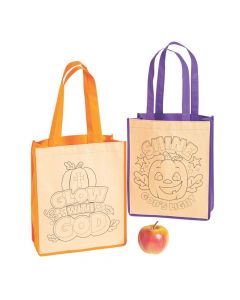 Color Your Own Medium Christian Halloween Tote Bags