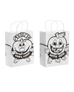 Color Your Own Medium Christian Pumpkin Gift Bags