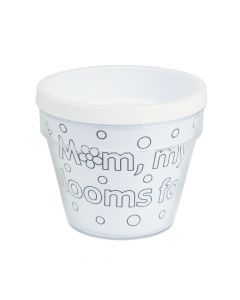 Color Your Own Mom Artist Flowerpots