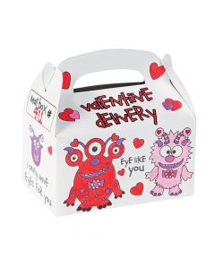 Color Your Own Monster Valentine Boxes