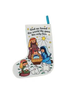 Color Your Own Nativity Christmas Stockings