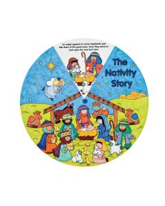 Color Your Own Nativity Wheels