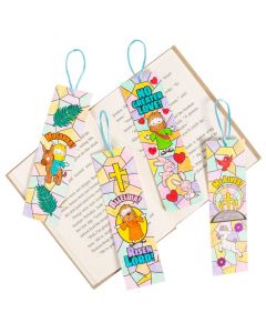 Color Your Own Religious Easter Bookmarks