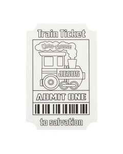 Color Your Own Religous Train Tickets