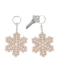 Color Your Own Snowflake Keychains