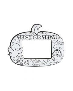 Color Your Own Trick-or-Treat Picture Frame Magnets