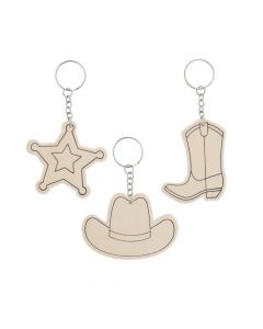 Color Your Own Western Keychains