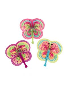 Colorful Butterfly-Shaped Folding Hand Fans