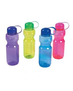 Colorful Contoured Plastic Water Bottles