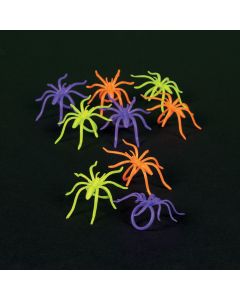 Colorful Halloween Spider Rings
