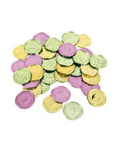 Colorful Mardi Gras Coins
