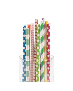 Colorful Paper Straw Assortment