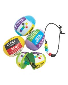 Colors of Faith Bracelet Craft Kit-Filled Easter Eggs - 48 Pc.