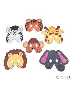 Colour Your Own Zoo Animal Masks