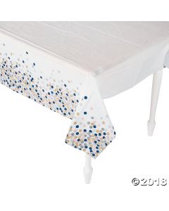Confetti Design Plastic Tablecloth