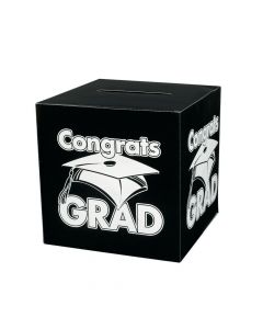 Congrats Grad Black Card Box
