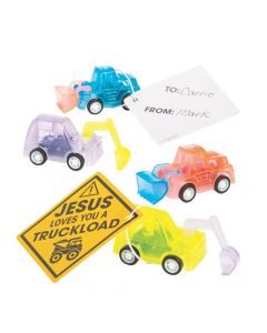 Construction VBS Pull-Back Vehicles with Card