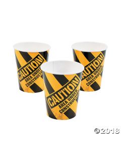 Construction Zone Paper Cups