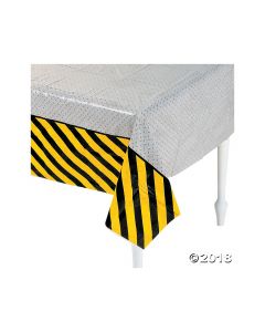 Construction Zone Plastic Tablecloth