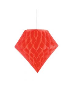 Coral Diamond Tissue Paper Hanging Decorations