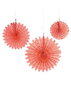 Coral Tissue Hanging Fan Assortment