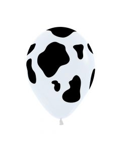 Cow Black on White Fashion Solid Balloons 30cm