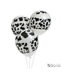 Cow Print Latex Balloons