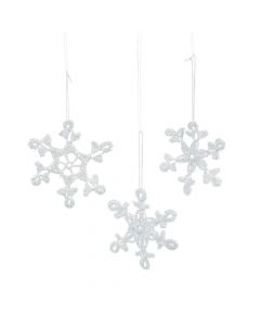Crocheted Snowflake Christmas Ornaments