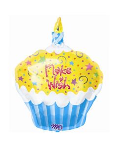 Make a Wish Cupcake Shape Foil Balloon