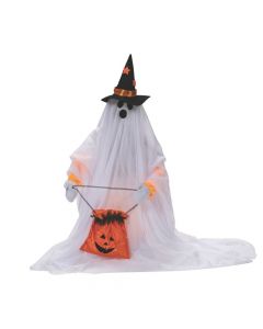 Cute Standing Animated Ghost Halloween Decoration