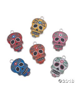 Day of the Dead Enamel Charms