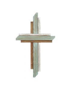 Decorative Wall Cross with Rustic Accents