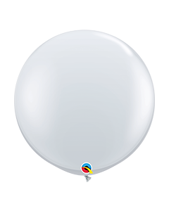 Diamond Clear 91cm Plain Round Latex Balloon