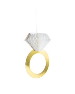 Diamond Ring Hanging Honeycomb Decorations