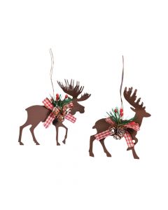 Die Cut Moose and Deer Christmas Ornaments