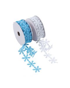 Die-Cut Snowflake Ribbon Rolls