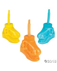 Dino Dig Cups with Straws