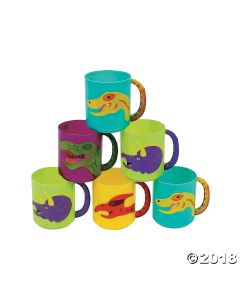 Dinosaur Plastic Mugs