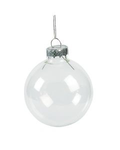 DIY Clear Round Christmas Ornaments