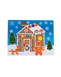 DIY Gingerbread House Sticker Scenes