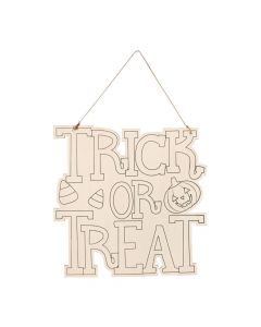 DIY Trick-or-Treat Sign Halloween Decoration Craft