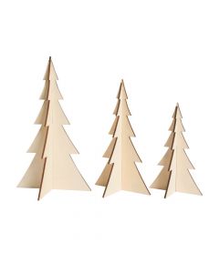 DIY Unfinished Wood 3D Stand-Up Trees