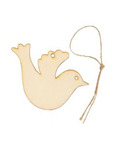 DIY Unfinished Wood Christmas Dove Ornaments