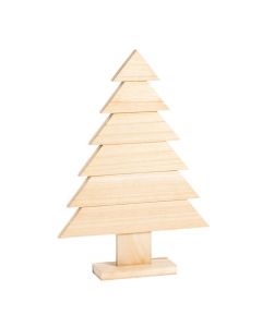 DIY Unfinished Wood Slat Christmas Tree