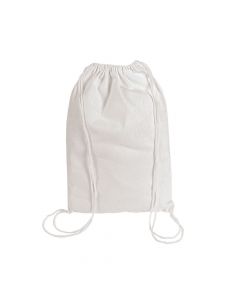 DIY White Canvas Drawstring Backpacks