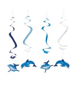 Dolphin Party Hanging Swirls